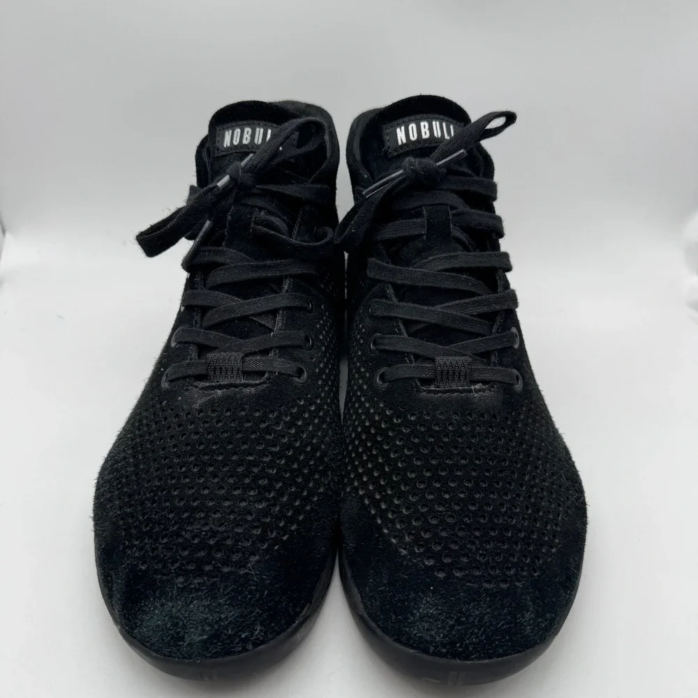 NoBull‎ Black Mid Suede Lace-up Trainer Sneaker Lifting Shoes Men's 11